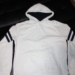 Old Navy White Strip Hoodie